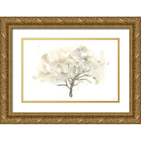 Neutral Arbor I Gold Ornate Wood Framed Art Print with Double Matting by Vess, June Erica