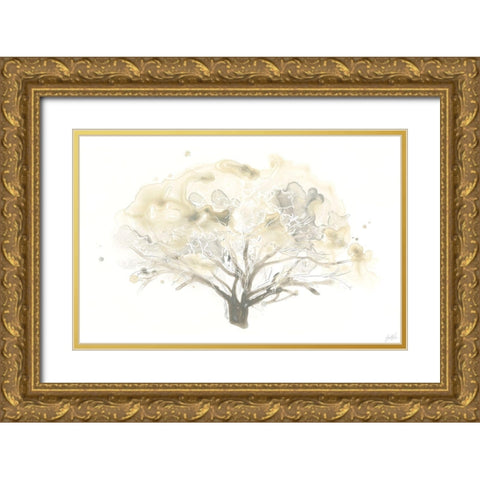 Neutral Arbor II Gold Ornate Wood Framed Art Print with Double Matting by Vess, June Erica
