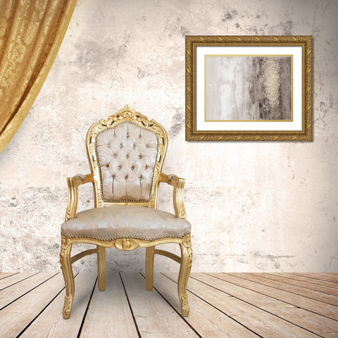 Glitter Rain I Gold Ornate Wood Framed Art Print with Double Matting by Goldberger, Jennifer