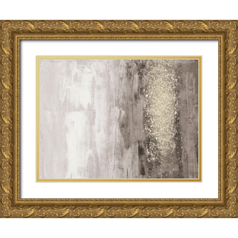 Glitter Rain I Gold Ornate Wood Framed Art Print with Double Matting by Goldberger, Jennifer