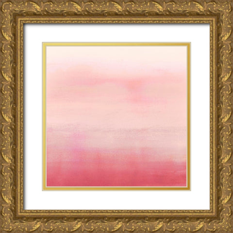 Apricot Ombre II Gold Ornate Wood Framed Art Print with Double Matting by Borges, Victoria