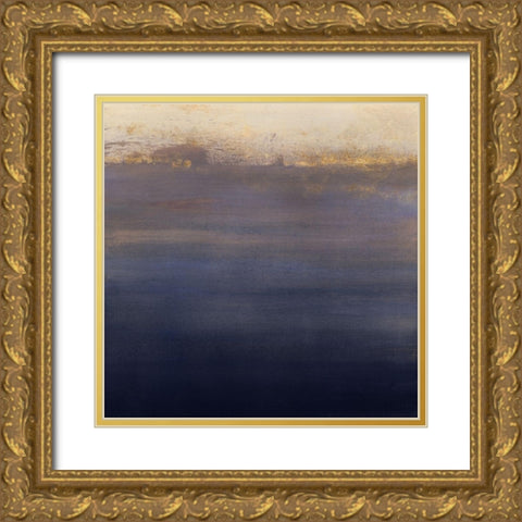 Indigo Sundown I Gold Ornate Wood Framed Art Print with Double Matting by Borges, Victoria