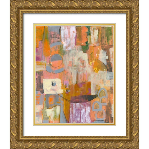 Pretty in Pinks I Gold Ornate Wood Framed Art Print with Double Matting by Daavettila, Tara