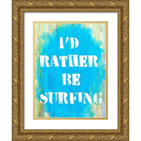Beach Rules IV Gold Ornate Wood Framed Art Print with Double Matting by Nall|Skip