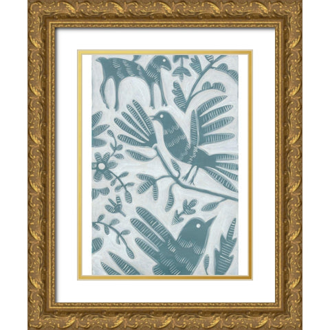 Animal Fair II Gold Ornate Wood Framed Art Print with Double Matting by Zarris, Chariklia