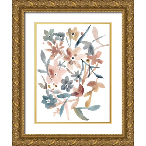 Martinique Floral II Gold Ornate Wood Framed Art Print with Double Matting by Zarris, Chariklia
