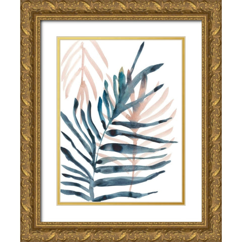 Panama Palms I Gold Ornate Wood Framed Art Print with Double Matting by Zarris, Chariklia