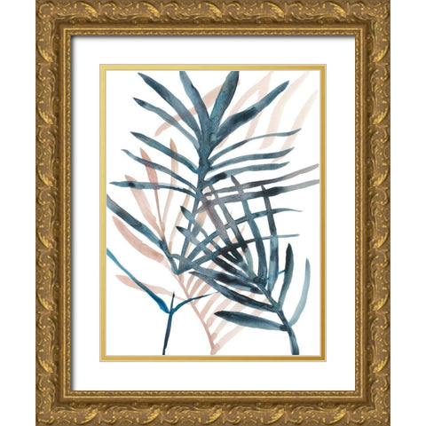 Panama Palms II Gold Ornate Wood Framed Art Print with Double Matting by Zarris, Chariklia