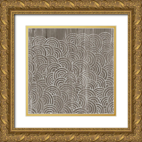 Weathered Wood Patterns I Gold Ornate Wood Framed Art Print with Double Matting by Vess, June Erica