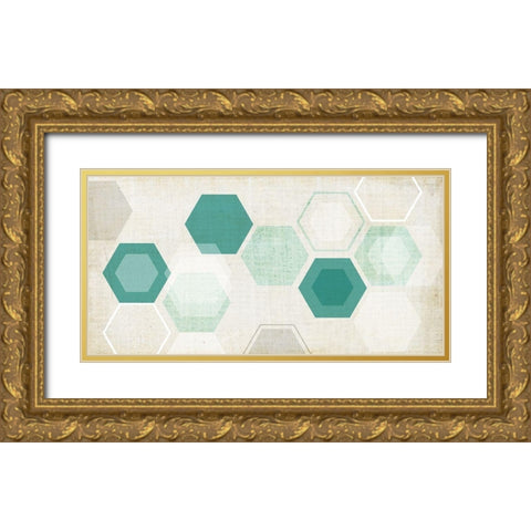 Hex Mobile II Gold Ornate Wood Framed Art Print with Double Matting by Fagalde, Jarman