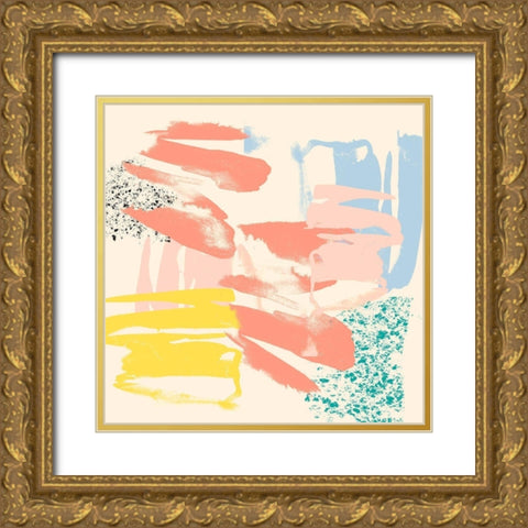 Retro Op II Gold Ornate Wood Framed Art Print with Double Matting by Goldberger, Jennifer