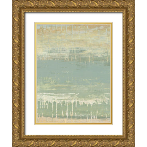 Muted Horizon II Gold Ornate Wood Framed Art Print with Double Matting by Goldberger, Jennifer