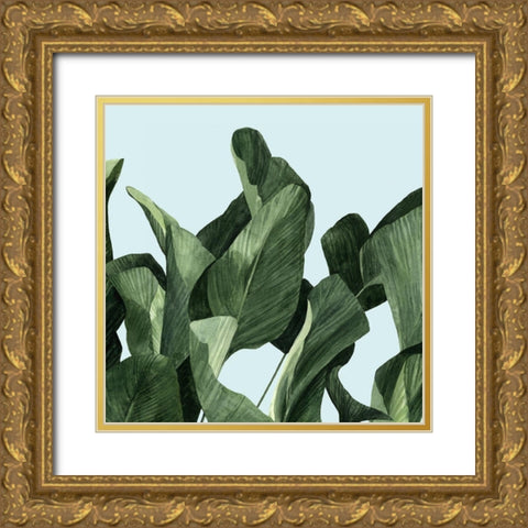 Celadon Palms II Gold Ornate Wood Framed Art Print with Double Matting by Scarvey, Emma