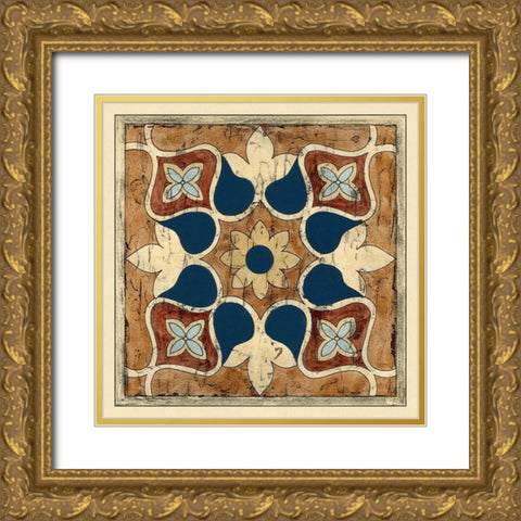 Vintage Woodblock II Gold Ornate Wood Framed Art Print with Double Matting by Zarris, Chariklia
