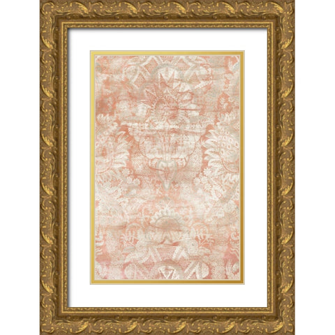 Garnet Weft III Gold Ornate Wood Framed Art Print with Double Matting by Vess, June Erica