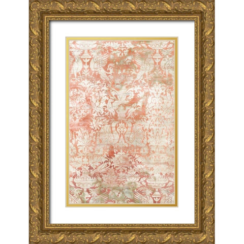 Garnet Weft IV Gold Ornate Wood Framed Art Print with Double Matting by Vess, June Erica