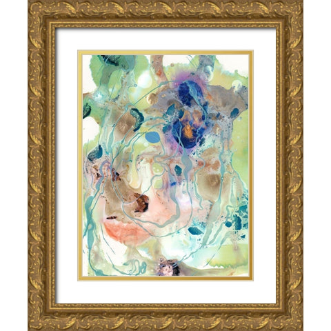 Merriment II Gold Ornate Wood Framed Art Print with Double Matting by Ludwig, Alicia