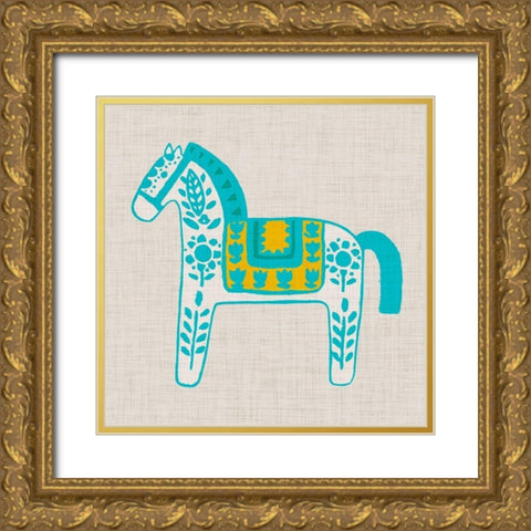 Decorative Burro II Gold Ornate Wood Framed Art Print with Double Matting by Studio W