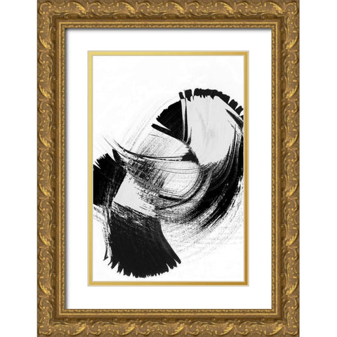 Your Move on White I Gold Ornate Wood Framed Art Print with Double Matting by Chandler, Sharon