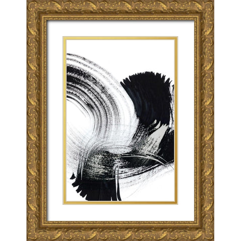 Your Move on White III Gold Ornate Wood Framed Art Print with Double Matting by Chandler, Sharon