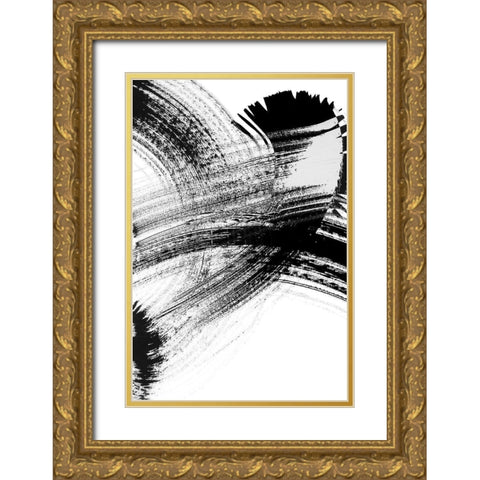 Your Move on White V Gold Ornate Wood Framed Art Print with Double Matting by Chandler, Sharon