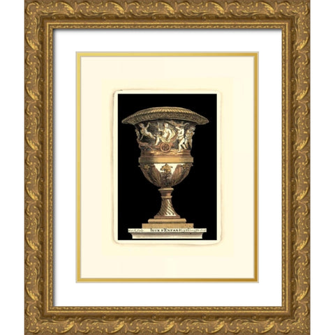 Renaissance Vase III Gold Ornate Wood Framed Art Print with Double Matting by Vision Studio