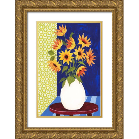 Flowers for Friday I Gold Ornate Wood Framed Art Print with Double Matting by Popp, Grace