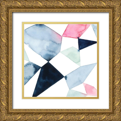 Geo Gems II Gold Ornate Wood Framed Art Print with Double Matting by Popp, Grace