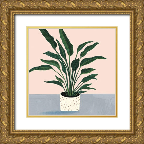 Houseplant IV Gold Ornate Wood Framed Art Print with Double Matting by Borges, Victoria