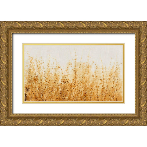 Ochre Fields II Gold Ornate Wood Framed Art Print with Double Matting by OToole, Tim