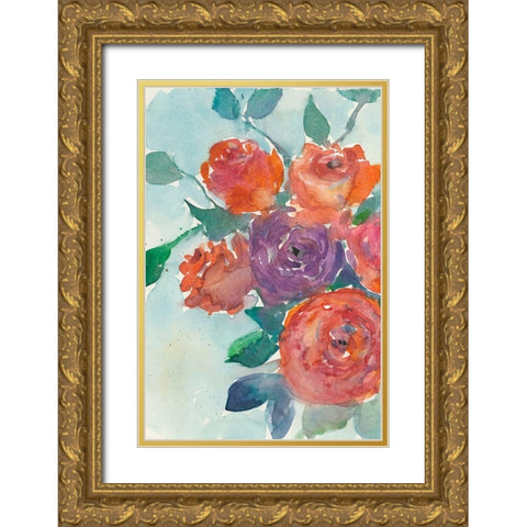 Rose Appeal I Gold Ornate Wood Framed Art Print with Double Matting by Dixon, Samuel