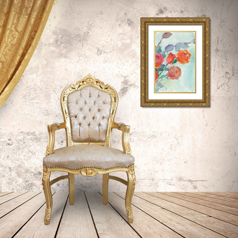 Rose Appeal II Gold Ornate Wood Framed Art Print with Double Matting by Dixon, Samuel