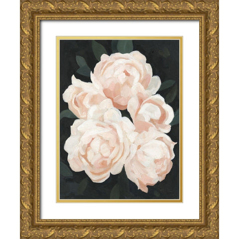 Nighttime Flora II Gold Ornate Wood Framed Art Print with Double Matting by Scarvey, Emma