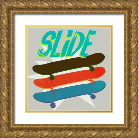 SK8R II Gold Ornate Wood Framed Art Print with Double Matting by Fagalde, Jarman