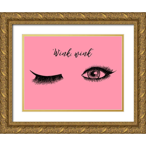 Lash Chat IV Gold Ornate Wood Framed Art Print with Double Matting by Ludwig, Alicia