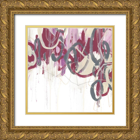 Chrystalline Structure II Gold Ornate Wood Framed Art Print with Double Matting by Vess, June Erica