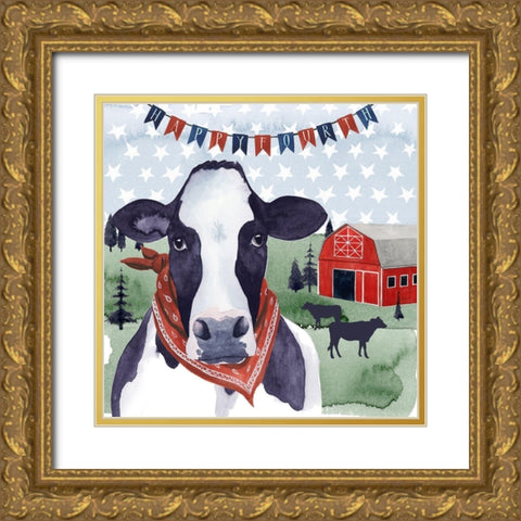 American Herd  I Gold Ornate Wood Framed Art Print with Double Matting by Popp, Grace