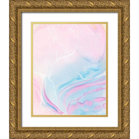 Marbled Prism II Gold Ornate Wood Framed Art Print with Double Matting by Parker, Jennifer Paxton