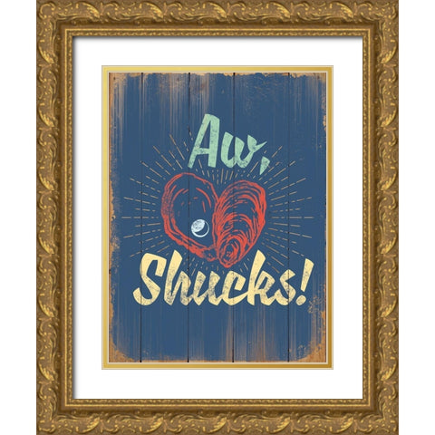 Punny Coastal II Gold Ornate Wood Framed Art Print with Double Matting by Brando, J.J.