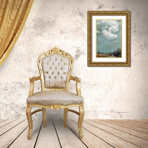Beach Lane Wainscott Beach Gold Ornate Wood Framed Art Print with Double Matting by Romm, Steven