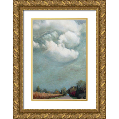 Beach Lane Wainscott Beach Gold Ornate Wood Framed Art Print with Double Matting by Romm, Steven
