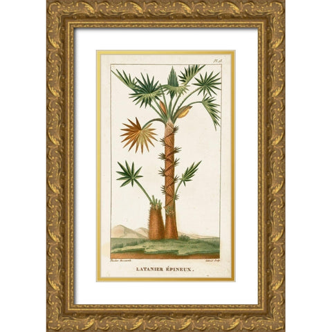 Turpin Exotic Palms I Gold Ornate Wood Framed Art Print with Double Matting by Turpin