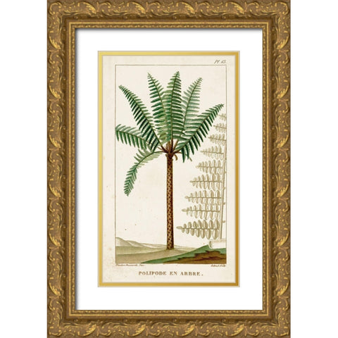 Turpin Exotic Palms III Gold Ornate Wood Framed Art Print with Double Matting by Turpin