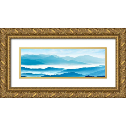 Misty Mountains XI Gold Ornate Wood Framed Art Print with Double Matting by McLoughlin, James