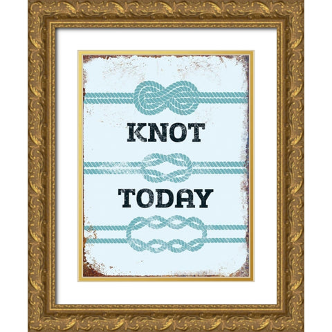 Punny Nautical I Gold Ornate Wood Framed Art Print with Double Matting by Brando, J.J.