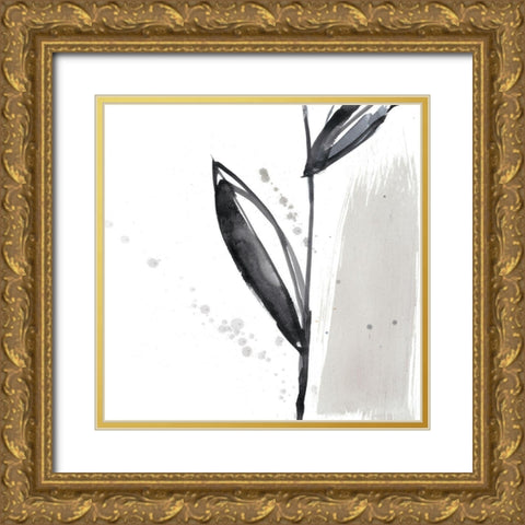 Blush Flower Splash IV Gold Ornate Wood Framed Art Print with Double Matting by Goldberger, Jennifer