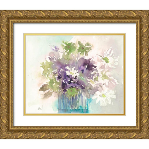 Center Piece I Gold Ornate Wood Framed Art Print with Double Matting by Dixon, Samuel