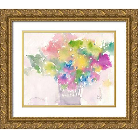 Floral Moment I Gold Ornate Wood Framed Art Print with Double Matting by Dixon, Samuel