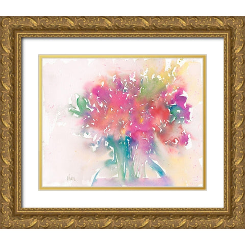 Floral Moment II Gold Ornate Wood Framed Art Print with Double Matting by Dixon, Samuel