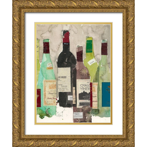 Red or White I Gold Ornate Wood Framed Art Print with Double Matting by Dixon, Samuel